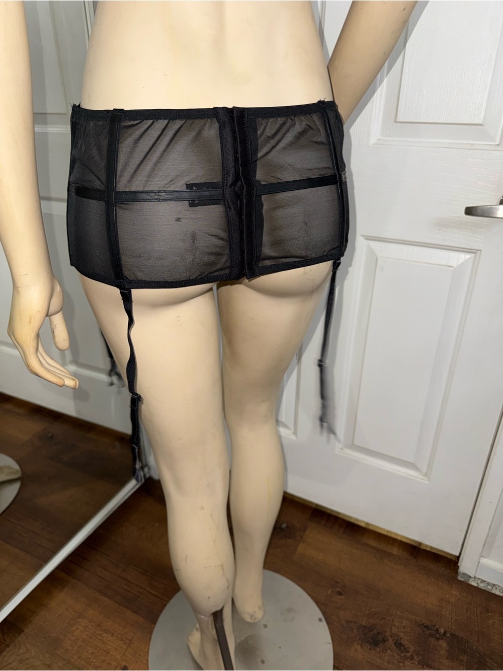 Victoria's Secret Black Lace-Up Garter Skirt - Picture 3 of 5